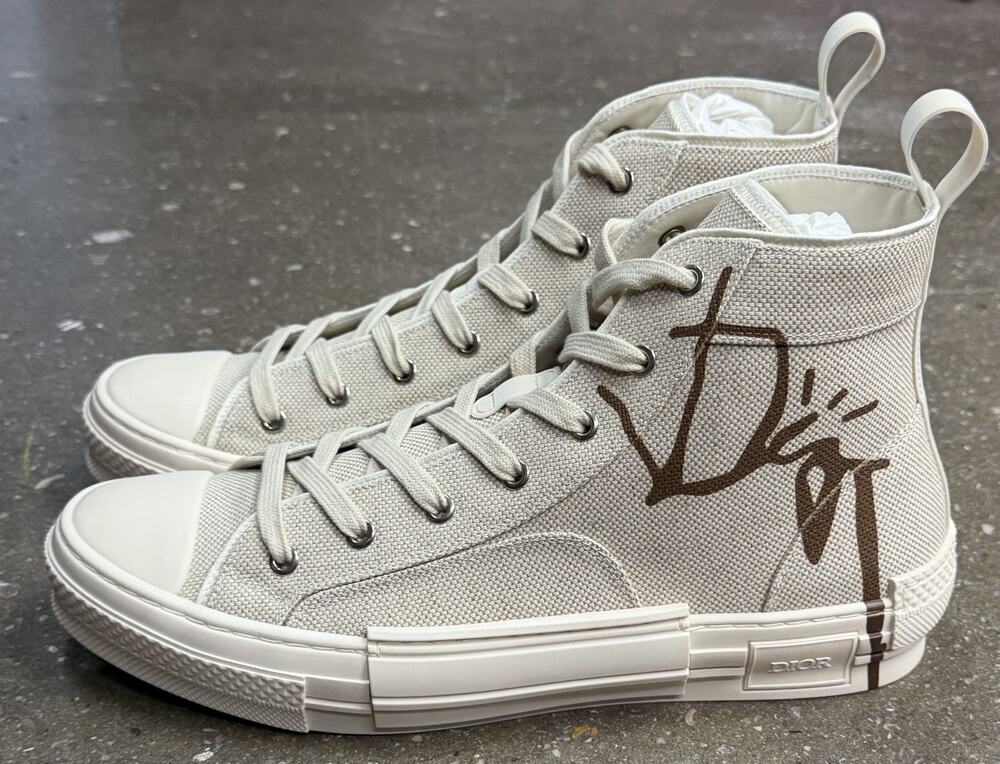 Dior Travis Cactus Jack B23 Neutral Canvas Sneakers